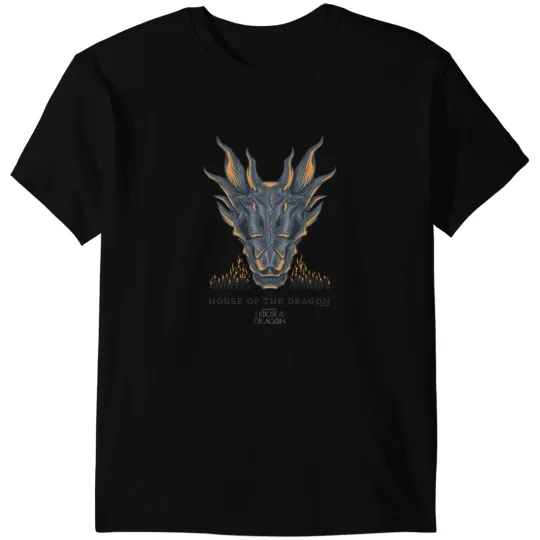 Dragon Animals Skeletons Skulls House of the Dragon Skull City Fires Skull T-Shirts