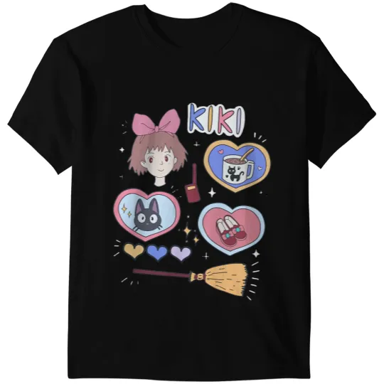 black cats Paws Studio Delivery Service Jiji black cats Anime 3 T-Shirts