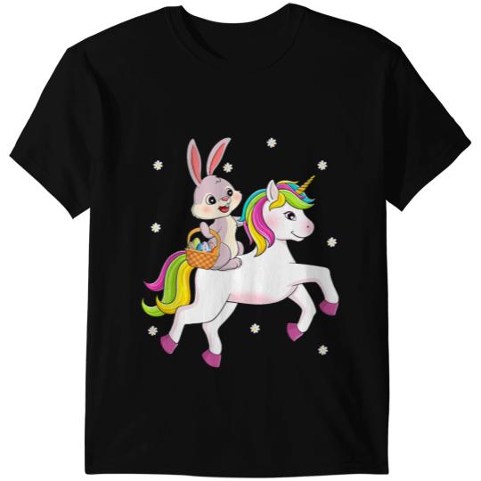 Unicorns Easter Day Bunny Riding Unicorns Girls Toddler Easter Eggs T-Shirts