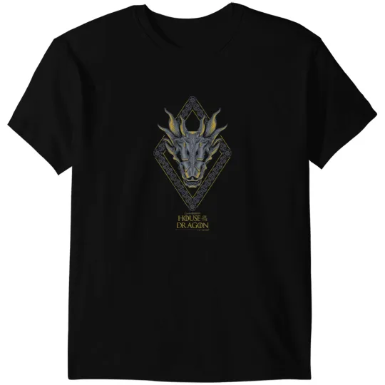 Dragon Animals Skeletons Skulls House of the Dragon Diamond Design Skull Silhouette Skull T-Shirts