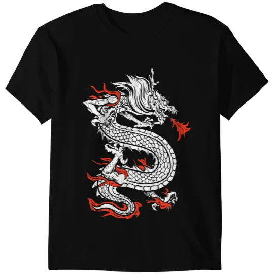 Dragon Animals Dragons Mythical Ancient Asian Chinese Dragon T-Shirts