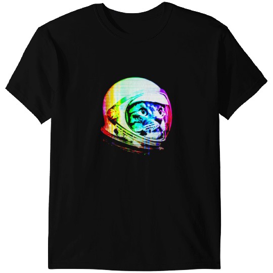 Cat Paws Beautiful Space Cat Astronaut Helmet Cosmic Flare T-Shirts