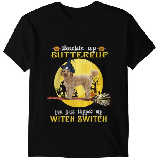 Buckle Up Buttercup Cockapoo Dog Halloween T-Shirts