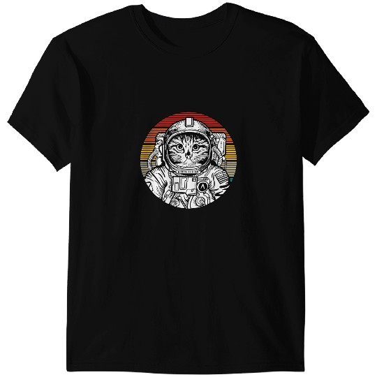 Cat Paws Astronaut Helmet Space Cat T-Shirts
