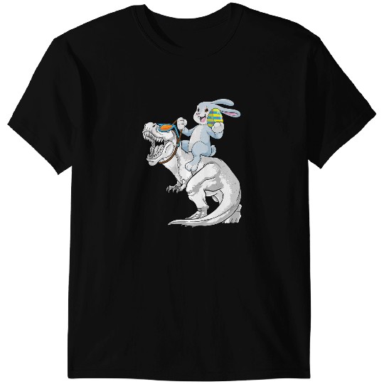 Dinosaur Dino Easter Bunny Riding Dinosaur Easter T Rex Egg Hunt Boy Girls 8 T-Shirts