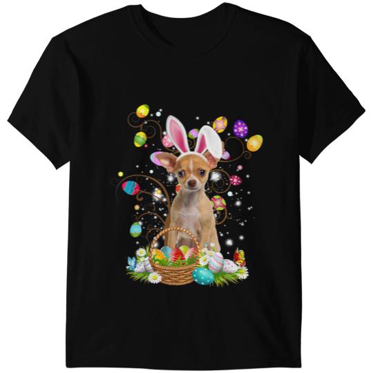 Funny Chihuahuas Egg Easter Day Dog Dad Dog Mom Chihuahua Dog T-Shirts