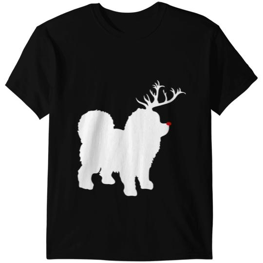 Funny Chow Chow Dog Christmas Reindeer Antlers Xmas T-Shirts