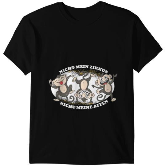 Monkey Lover Funny Not My Circus Not My Monkey Motif T-Shirts