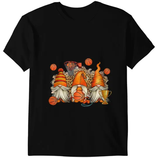 Basketball Gift Gnomes Basketball Baller Leopard Men Women Kids T-Shirts