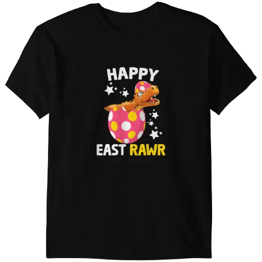 Dinosaur Dino Happy East Rawr Easter Day T Rex Dinosaur Egg Toddler Boy T-Shirts