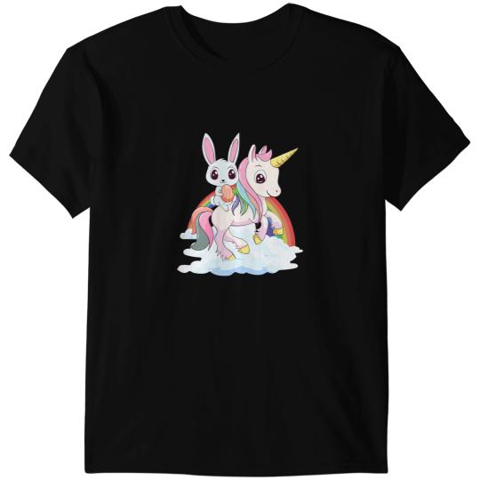 Unicorns Easter Bunny Rides Unicorns For Children And Women T-Shirts
