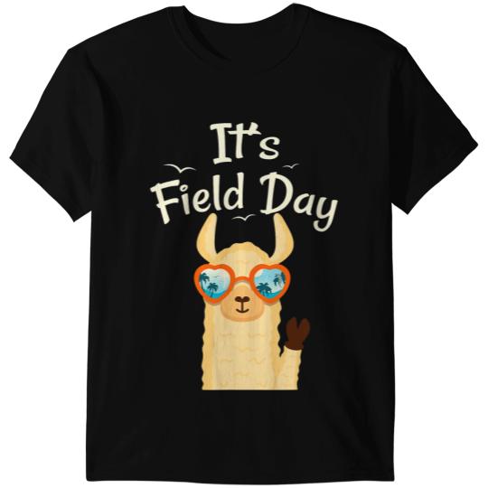 Lama Llama Its Field Day Let The Games Begin Funny Cool Llama Deco T-Shirts