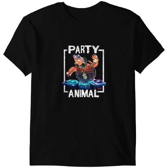 KV9 Turtle Party Animal Turtle DJ Hip Hop ClubMix on Turntables Turtles 37 T-Shirts