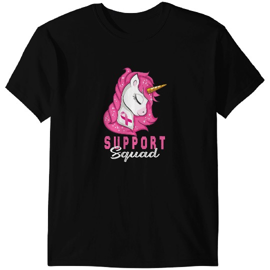 Unicorns Breast Cancer Warrior Support Squad Unicorns Breast Cancer T-Shirts