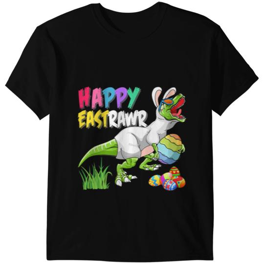Dinosaur Dino Bunny TRex Dinosaur Happy Easter Funny Boy Girl Kid T-Shirts