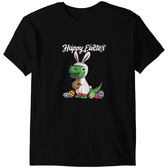 Dinosaur Dino Happy Easter Egg Trex Dinosaur Bunny Costume Kids boys girls T-Shirts