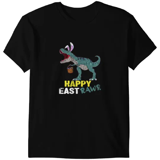 Dinosaur Dino happy eastrawr easter trex bunny dino kids boy girl T-Shirts