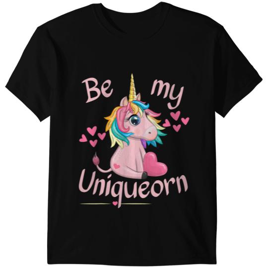 Unicorns Be my Pink Uniqueorn Couple Valentines Day T-Shirts