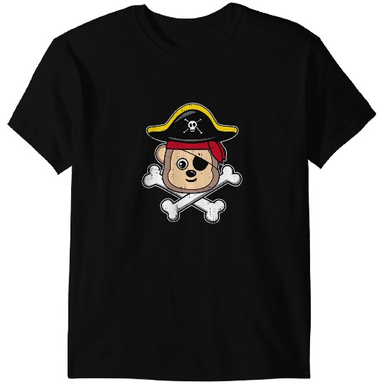Monkey Lover Pirate Monkey Crossbones Costume Easy Animal Halloween Gifts T-Shirts
