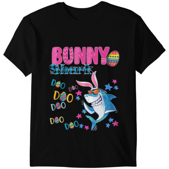 Ocean Shark Bunny Shark Clothing Fun Easter Sunday Shark Boys and Girls T-Shirts