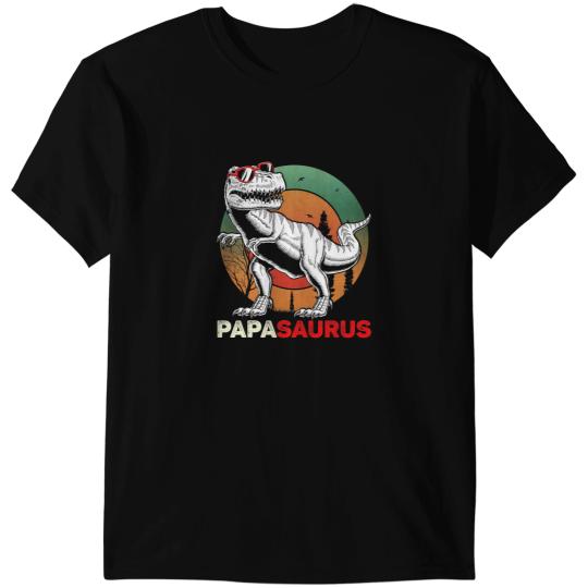 Dinosaur Dino Papasaurus Rex Dad Papa Dinosaur TRex Papa Saurus 4 T-Shirts