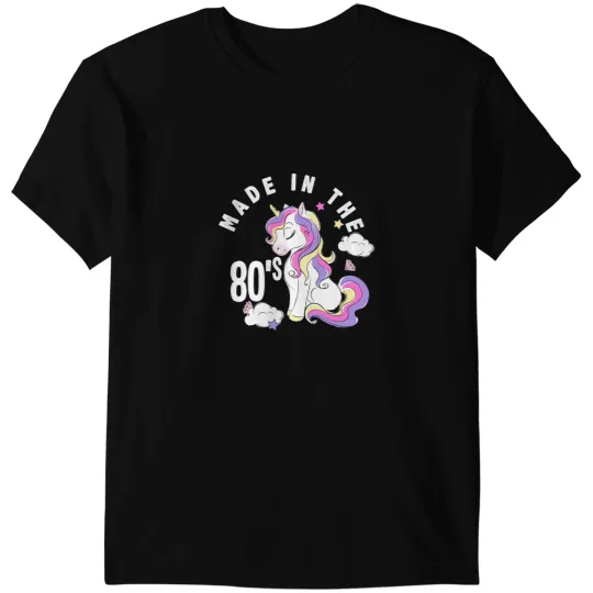 Unicorns Made In The 80s Pride Unicorns Born 80s Party Costume 80s T-Shirts