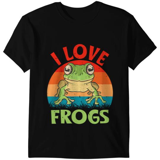 Frog Gift I Love Frogs Amphibian Lovers Student Funny Frog Lover Owner T-Shirts