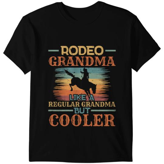 Funny Horse Womens Rodeo Grandma Horse Rider Grandmother Barrel Racing Cowgirl T-Shirts