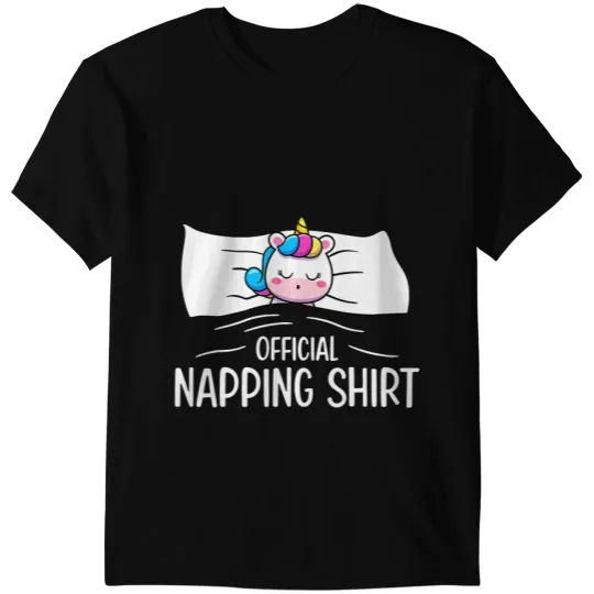Unicorns Official Sleep Unicorns Pajama Napping T-Shirts