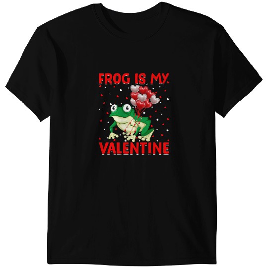 Frog Gift Is My Valentine Hearts Love Frog Valentine T-Shirts