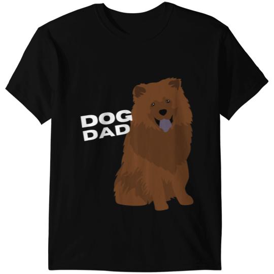 Mens Red Chow Chow Dog Dad Man T-Shirts