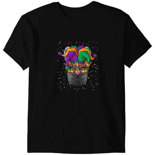 Lama Llama Mardi Gras Animal Face carnivals Jester Festival T-Shirts