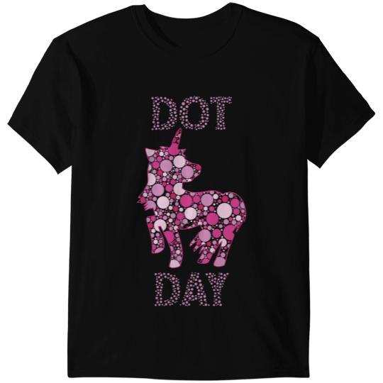 Unicorns Polka Dot Unicorns International Dot Day Pink Unicorns Kids T-Shirts