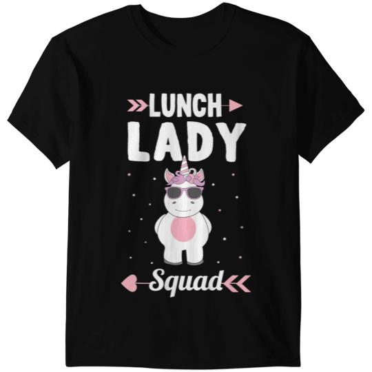 Unicorns Lunch Lady Squad Unicorns Cafeteria Worker T-Shirts