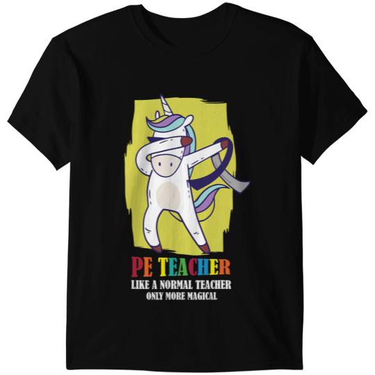 Unicorns PE Physical Education Teacher Dabbings Unicorns Teacher T-Shirts