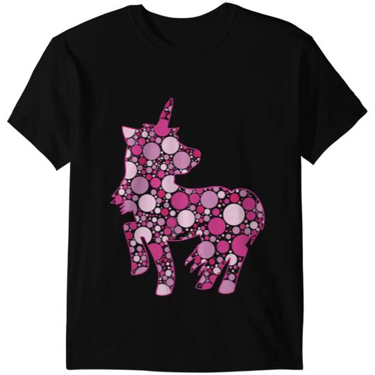 Unicorns Polka Dot Unicorns International Dot Day Pink Unicorns Girls T-Shirts