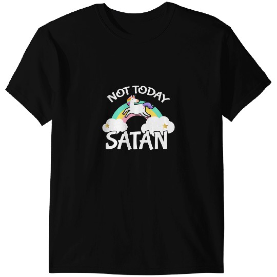 Unicorns Not Today Satan Christian Religion T-Shirts
