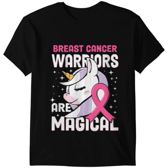 Unicorns Pink Breast Cancer Warriors are Magical Support T-Shirts