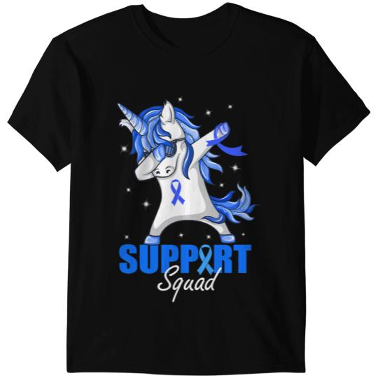 Unicorns Support Squad diabetess Awareness Dabbings Unicorns Blue T-Shirts