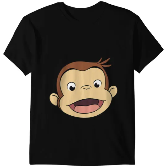 Monkey Lover Curious George Big Face Monkey Smile T-Shirts