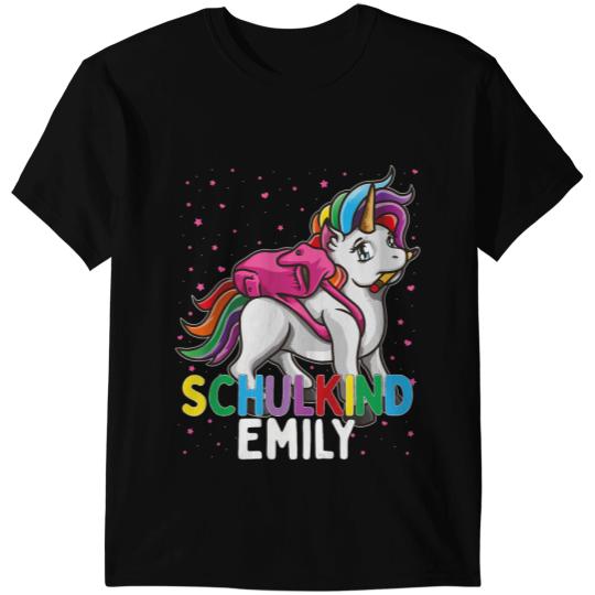 Unicorns Kids Schulkind Unicorns Emily School Girls First Name 1 T-Shirts