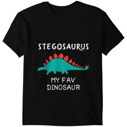 Dinosaur Dino Dino Stegosaurus My Favorite Dinosaur Design T-Shirts