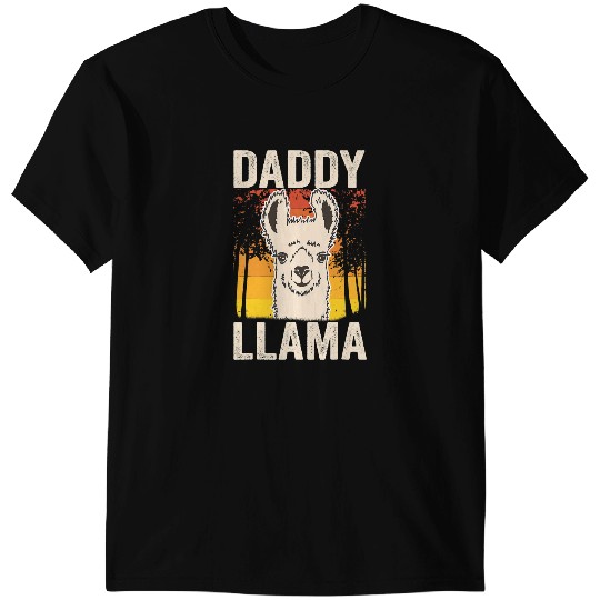 Lama Llama Funny Daddy Llama For Boys Men Fathers Day For Dad And Son T-Shirts