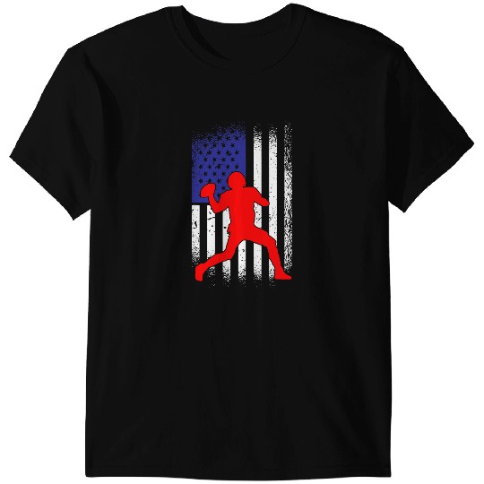 Football Gift Flag Football 4th Of July Cool Sport Memorial Day T-Shirts