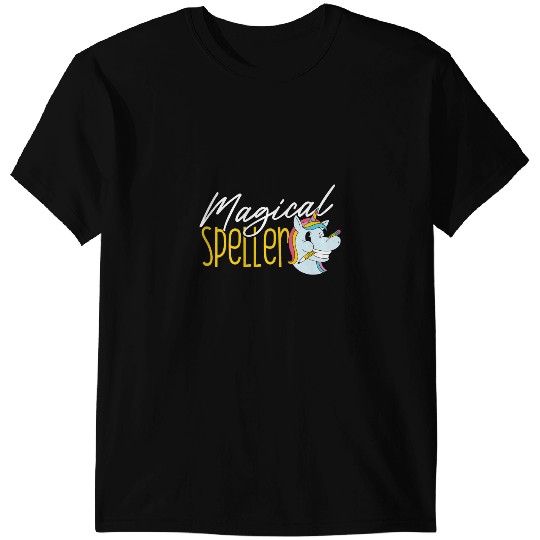 Unicorns Spelling Bee Champion Girls School Unicorns Spelling Bee T-Shirts