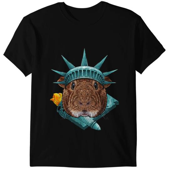 GP Guinea Pig Statue Of Liberty Guinea Pig 4th Of July Animal USA America T-Shirts