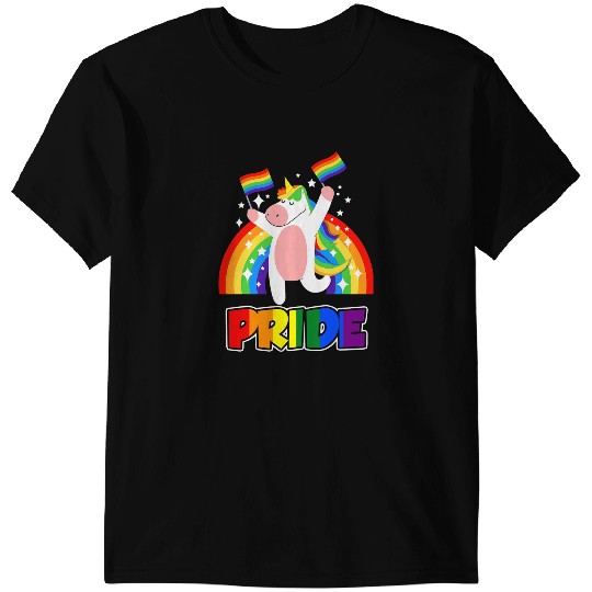 Unicorns Pride Unicorns Rainbow Funny LGBTQ Gay Pride Awareness T-Shirts
