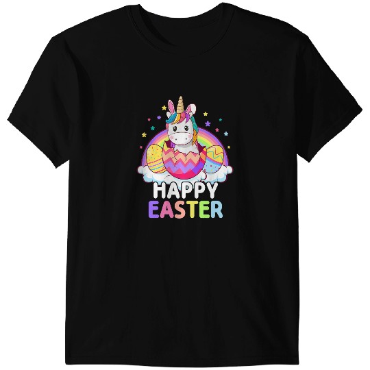 Unicorns Kids Happy Easter Unicorns Bunny Girls Kids Easter Eggs Hunting T-Shirts