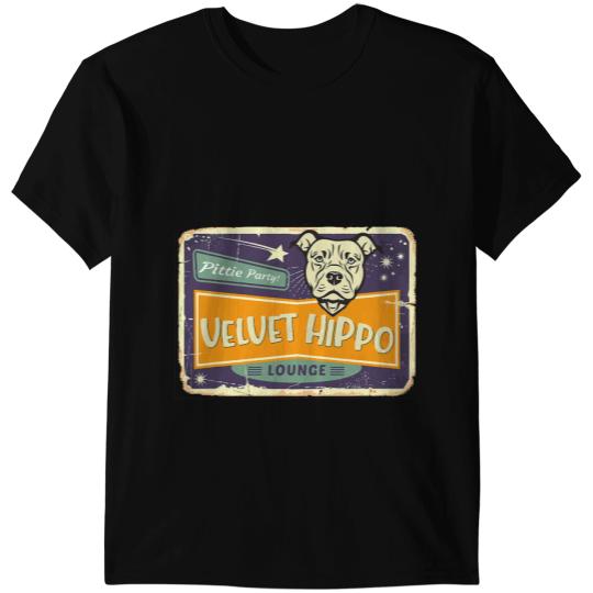 Hippo Gift Bully Velvet Hippo Pittie Party Dog Mom Gift Pitbull Dog T-Shirts