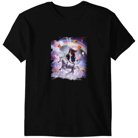 Unicorns Cow Sloth Space Laser Eyes On Unicorns Cow Rainbow Mooey Heifer T-Shirts